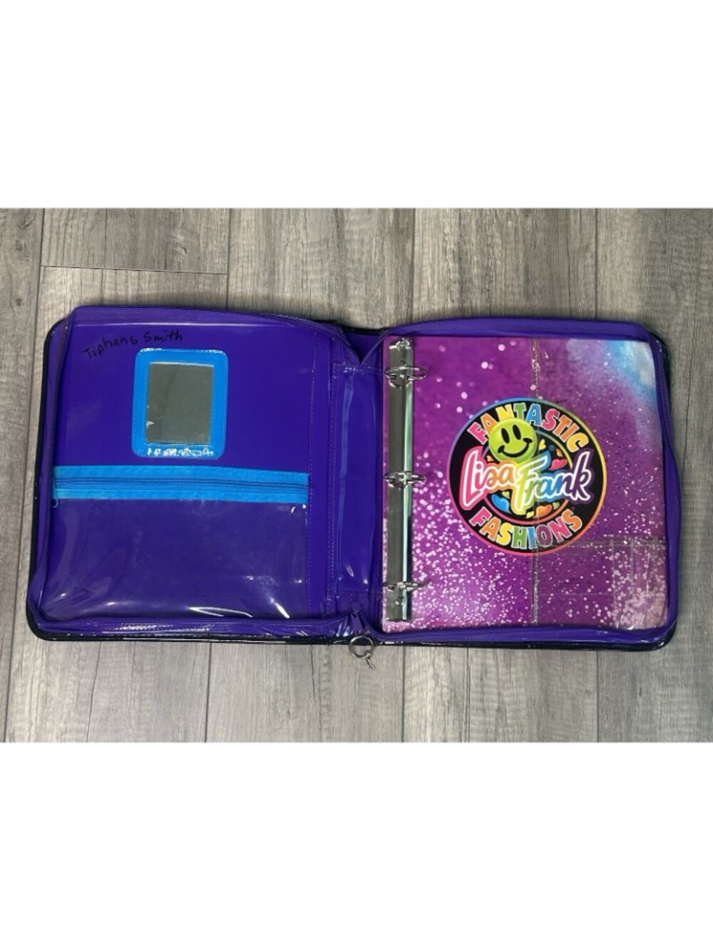 Lisa Frank Y2K Butterfly Glitter Zip Binder Trapper Keeper Organizer Vintage Vtg - Picture 2 of 16